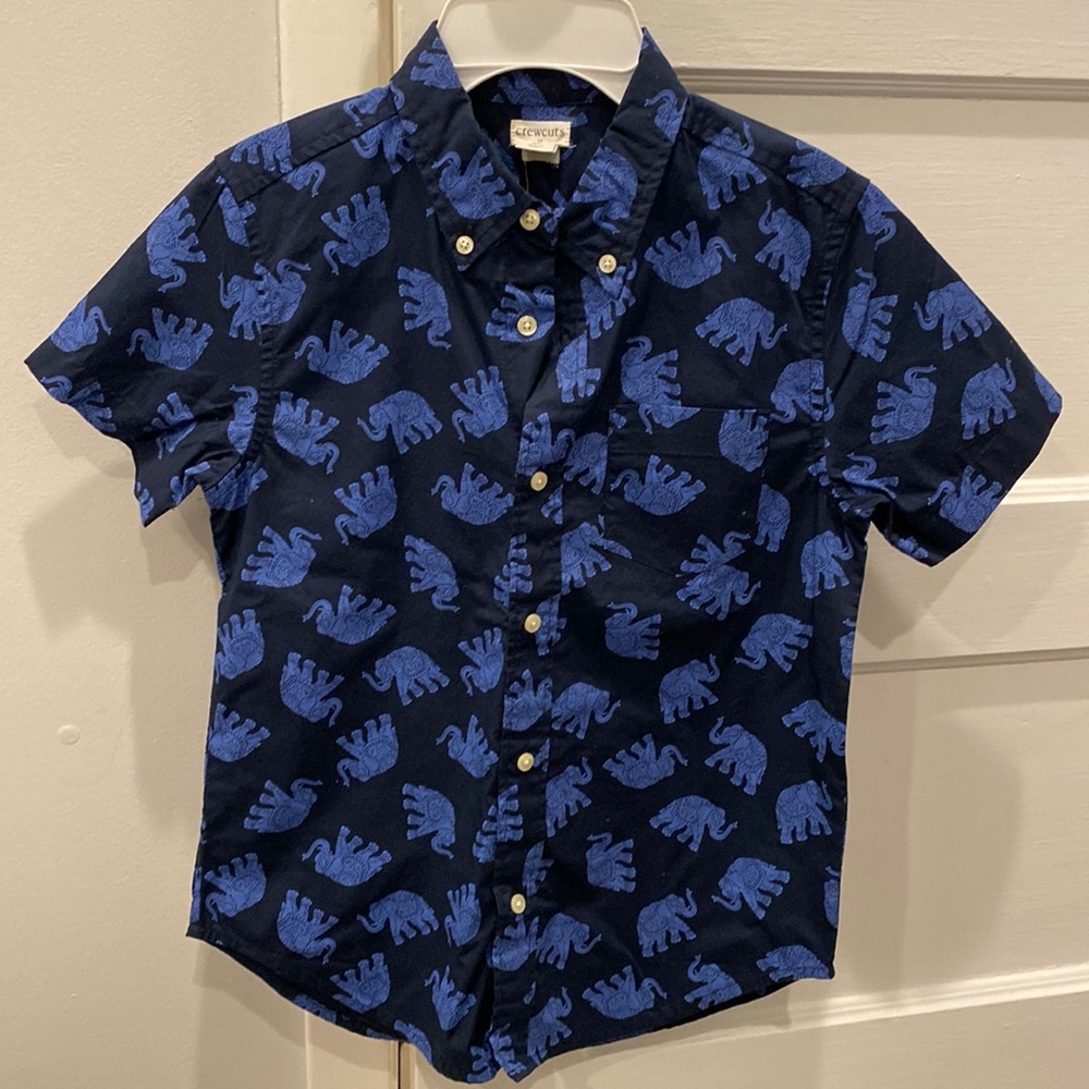 Crewcuts short sleeve button down shirt, size 10, NWT